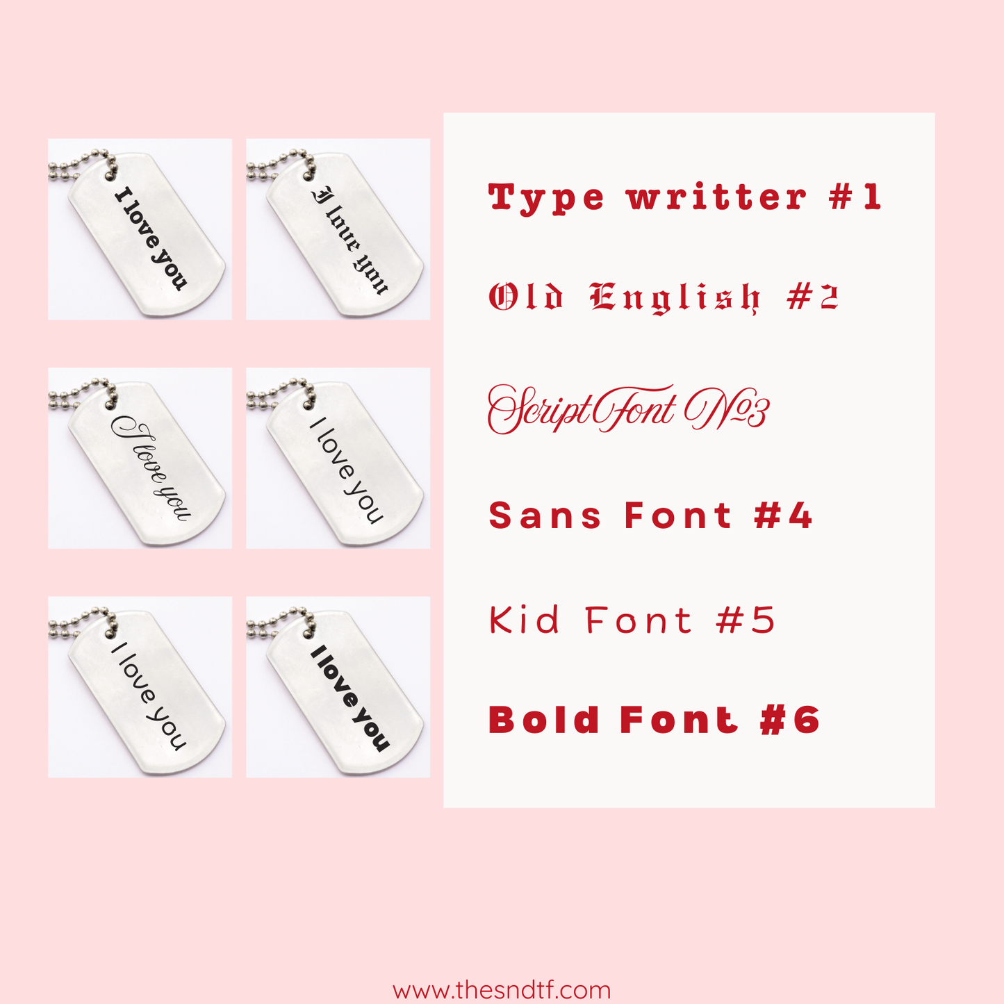 Custom Engraved Dog Tag Necklace