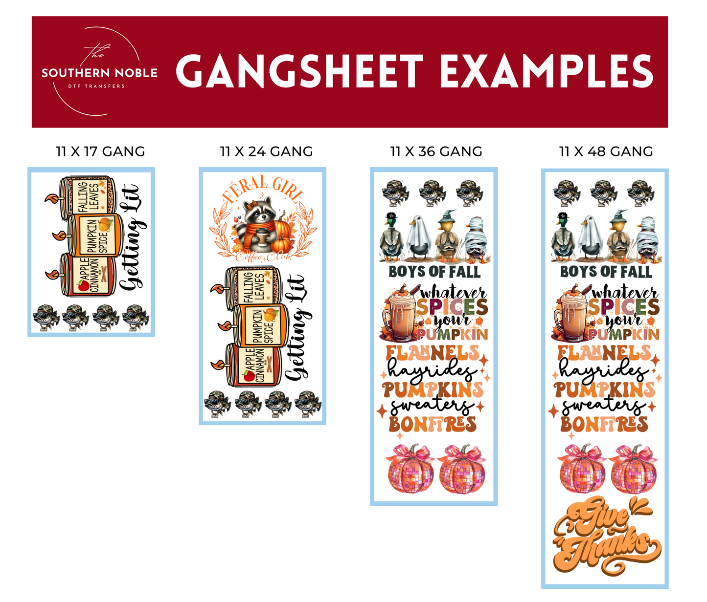 Upload your own Gang Sheet (11-13 inches Wide)