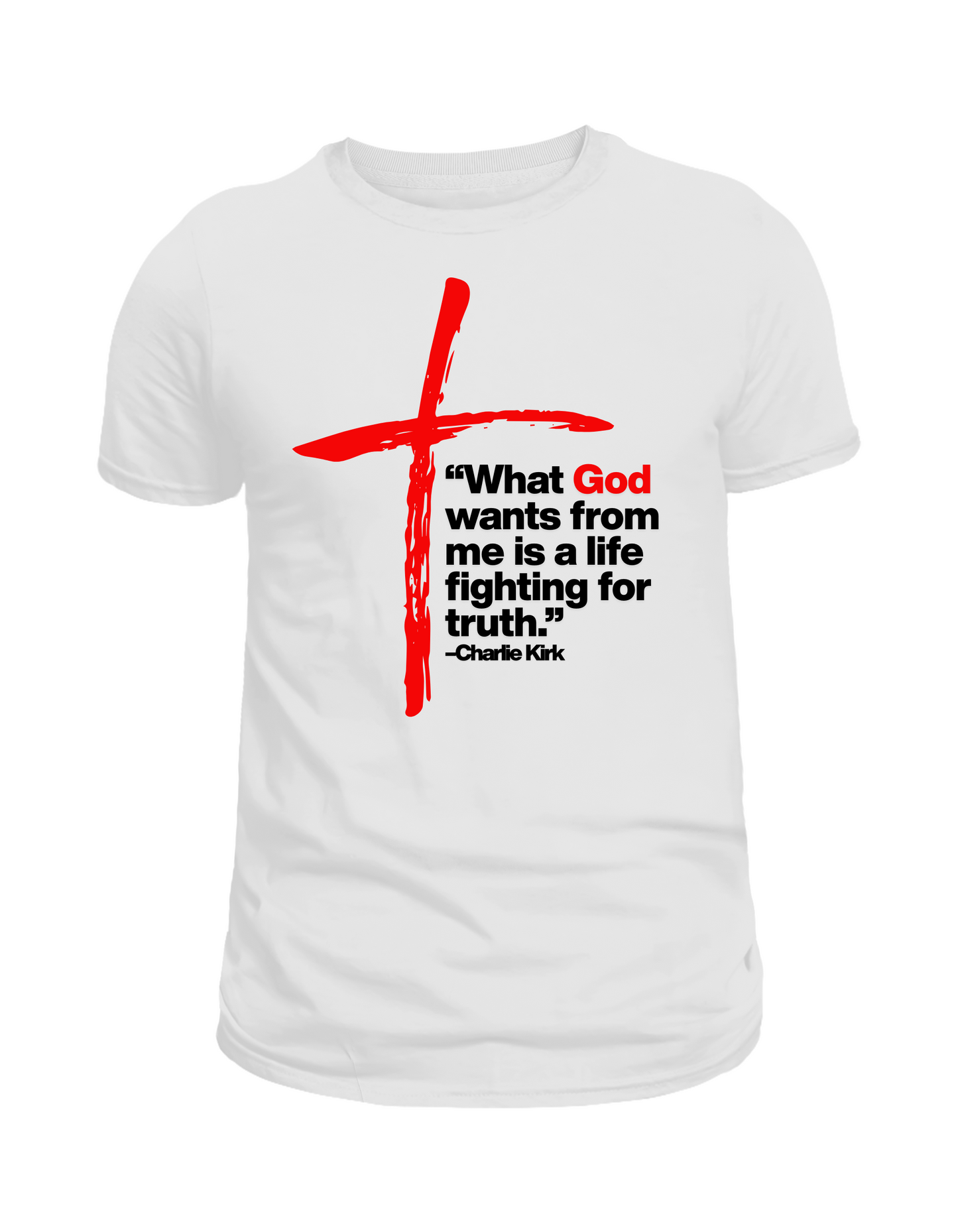 Fighting for Truth Cross Shirt - Charlie Kirk