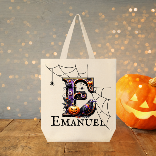 Spooky Bag Purple Custom Halloween Trick or Treat Bag 🎃