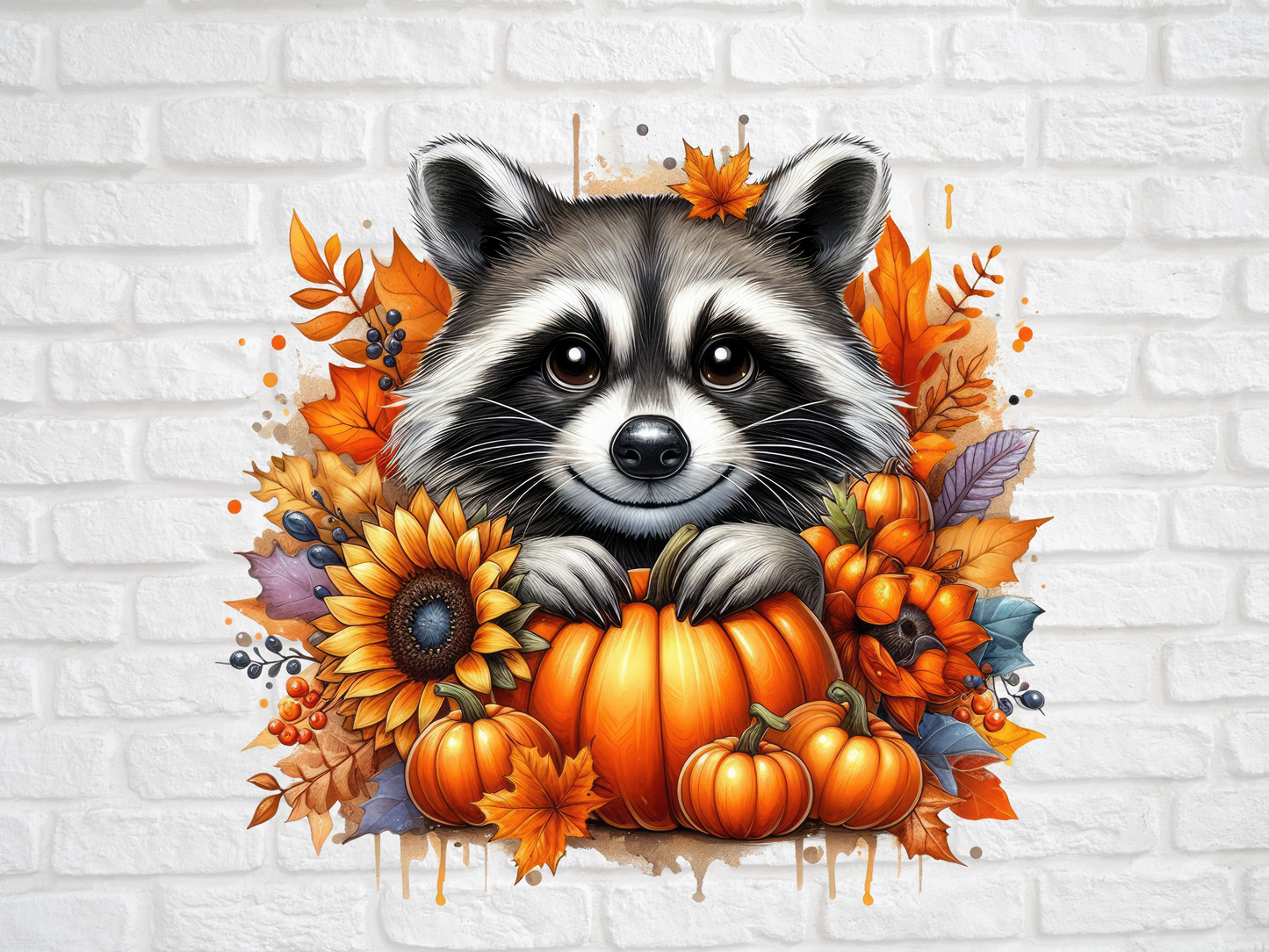 Happy racoon Print