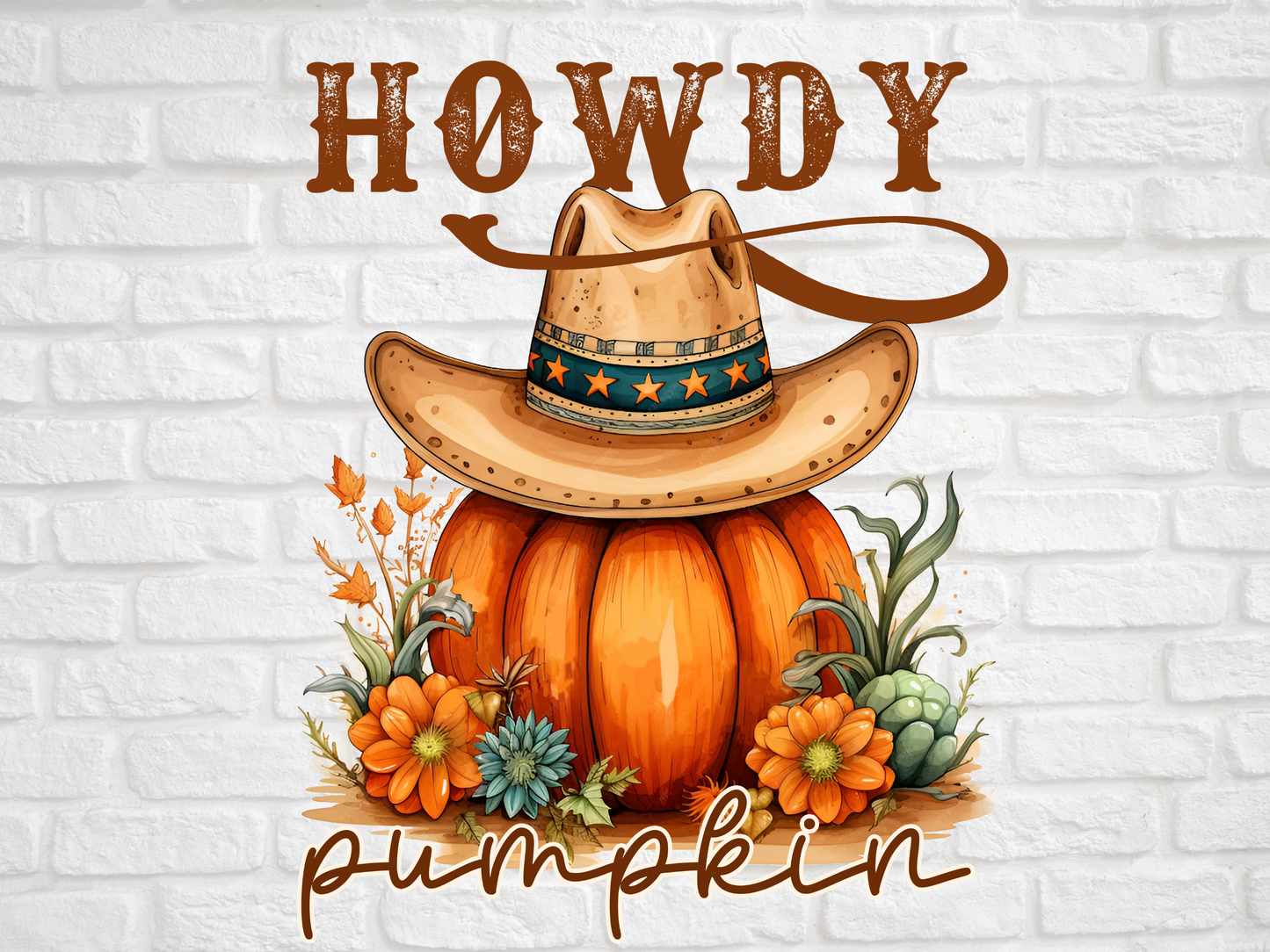 Howdy pumpkin Print