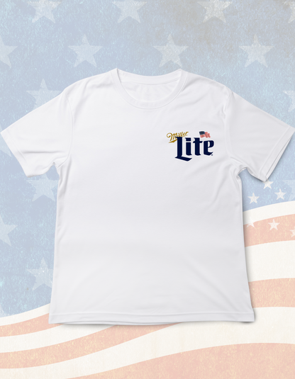 Red, White & Miller Light Beer T-Shirt