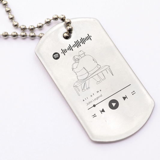 Custom Engraved Dog Tag Necklace